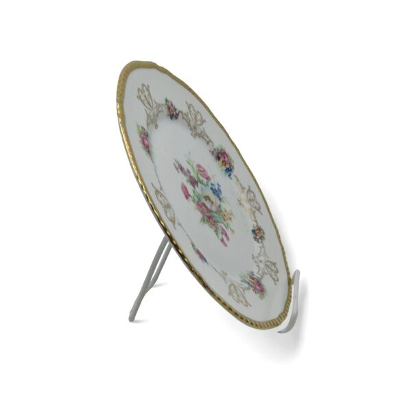 Royal BAYREUTH BAVARIA Chatham Plate Floral Design Gold Trim Germany Vintage 10" - Picture 3 of 8